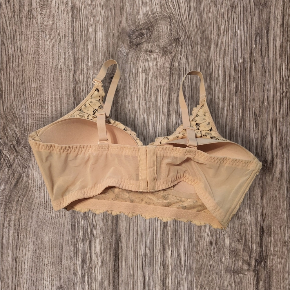 Maidenforn Beautiful Convertible Wireless Lace Beige Bra, 38B, NWT - Picture 3 of 5